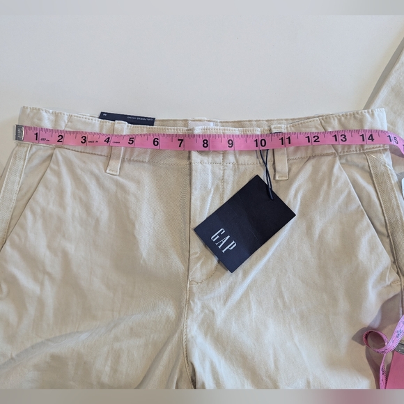 New Gap Cream Girlfriend Chino stretch mid rise pants size 2 waist 30 - Picture 5 of 5